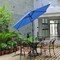 9ft Blue Patio Umbrella with Tilt Crank and 8-Rib Sturdy Iron Pole and Sun-Blocking Polyester Canopy